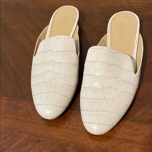 Michael Kors Cream Croc-Patterned Mules